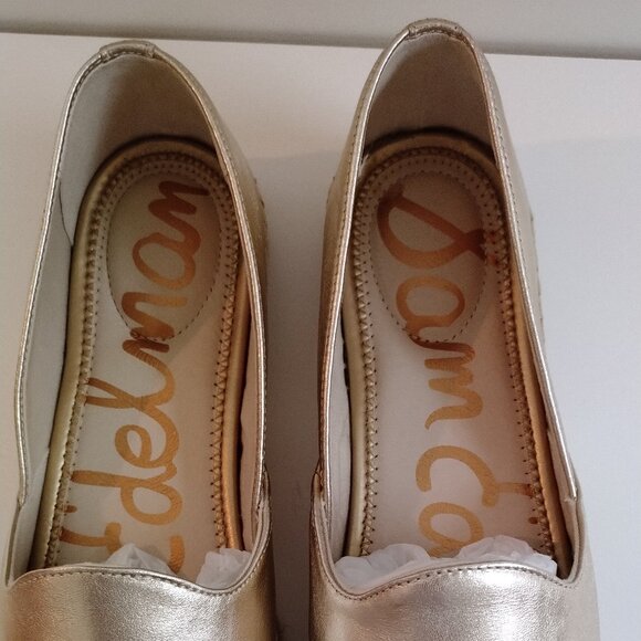 Sam Edelman Gold Leather "Kesia" Espadrilles - Picture 6 of 9